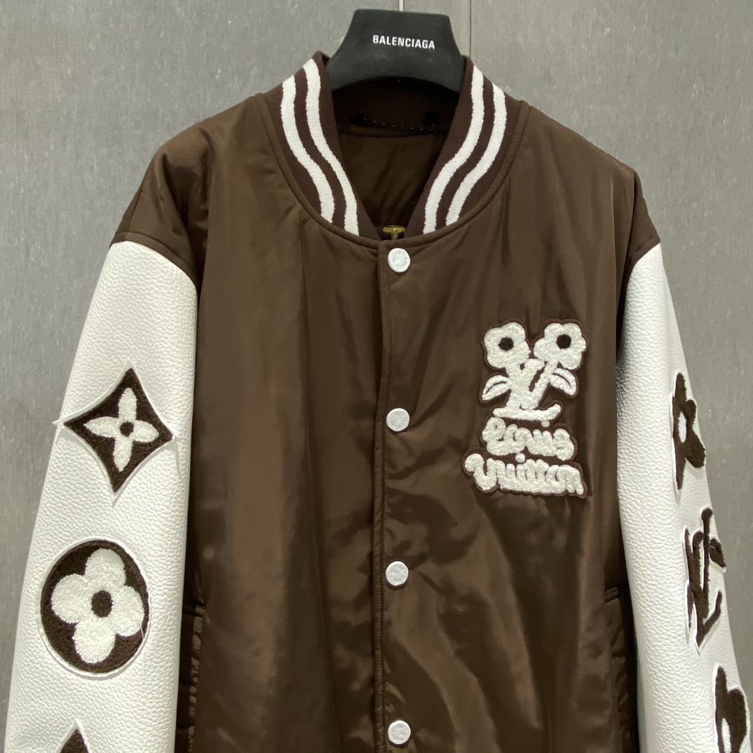 LV Embroidered Varsity Jacket 1AFPWZ